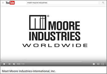 Meet Moore Industries YouTube Video Screen