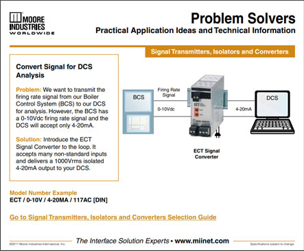 Convert Signal for DCS Analysis Problem Solvers Moore Industries