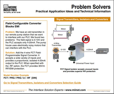 Field Configurable Converter Blocks RFI Problem Solvers Moore Industrie