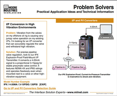IP Conversion in High Vibration Environments Problem Solvers Moore Industries