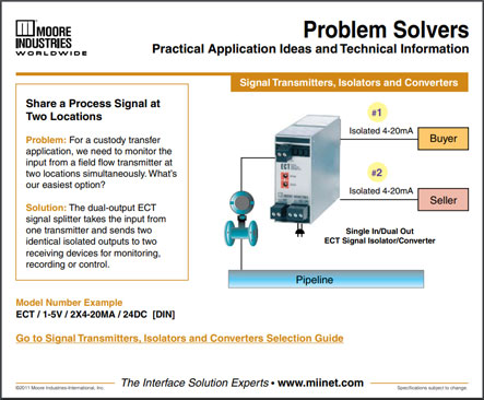 Share a Process Signal at Two Locations Problem Solvers Moore Industries