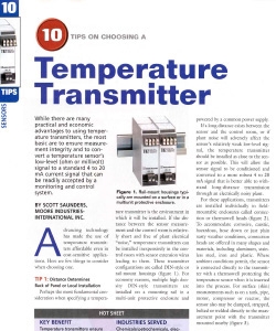10 Tips on Choosing a Temperature Transmitter