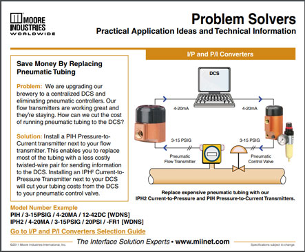 Save Money By Replacing Pneumatic Tubing Problem Solvers Moore Industries