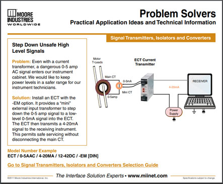 Step Down Unsafe High Level Signals Problem Solvers Moore Industries