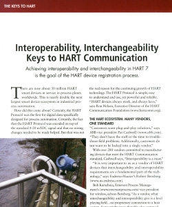 Interoperability, Interchangeability Keys to HART Communication