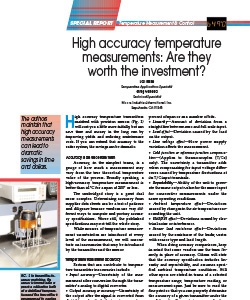 High Accuracy Temperature Measurements: Are They Worth the Investment?