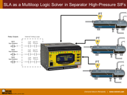 SLA as a Logic Solver in a Separator High-Pressure SIF