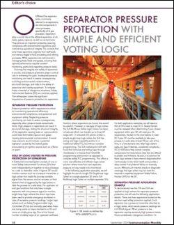 Separator Pressure Protection with Simple and Efficient Voting Logic