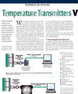 Seven Reasons Why Temperature Transmitters are Better Than Direct Wiring