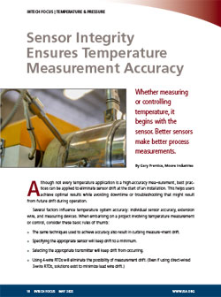 Sensor Integrity Ensures Temperature Measurement Accuracy