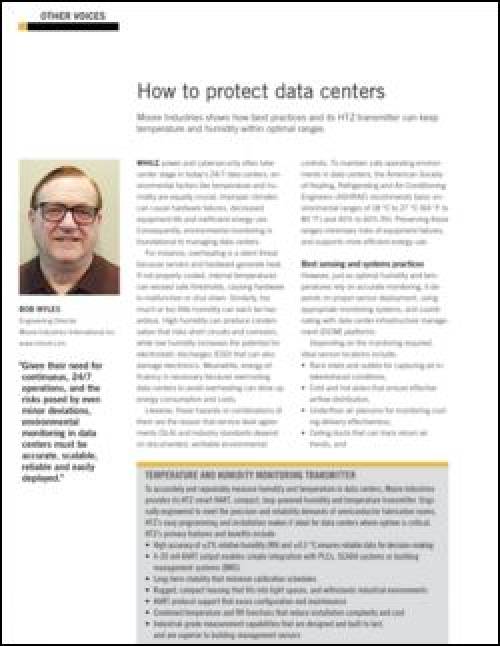 How to Protect Data Centers Article Featured in Control Magazine