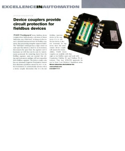 Device Couplers Provide Circuit Protection for Fieldbus Devices